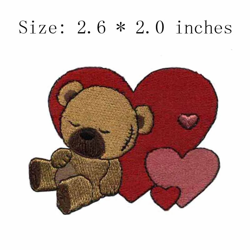 

Sleeping bear 2.6"wide embroidery for wake up/look at you/carpet patch