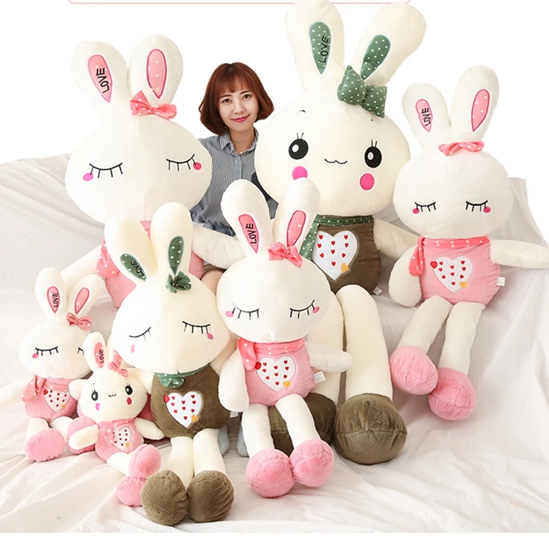 Dorimytrader кукла в виде плюшевого кролика Большая мягкая kawaii Мультфильм игрушка-кролик спящие куклы для девочки подарок 120 см 150 см 170 см
