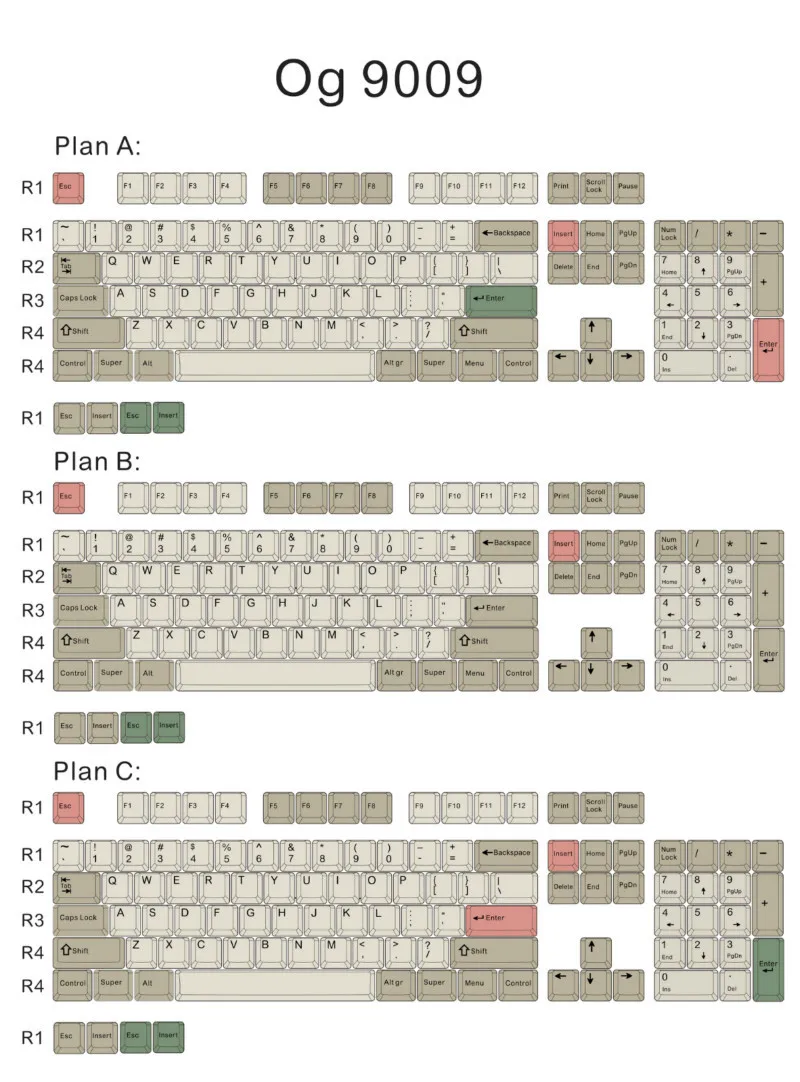 108 клавиш Og 9009 сублимационная крышка для ключей PBT Механическая клавиша для клавиатуры s Вишневый профиль план A