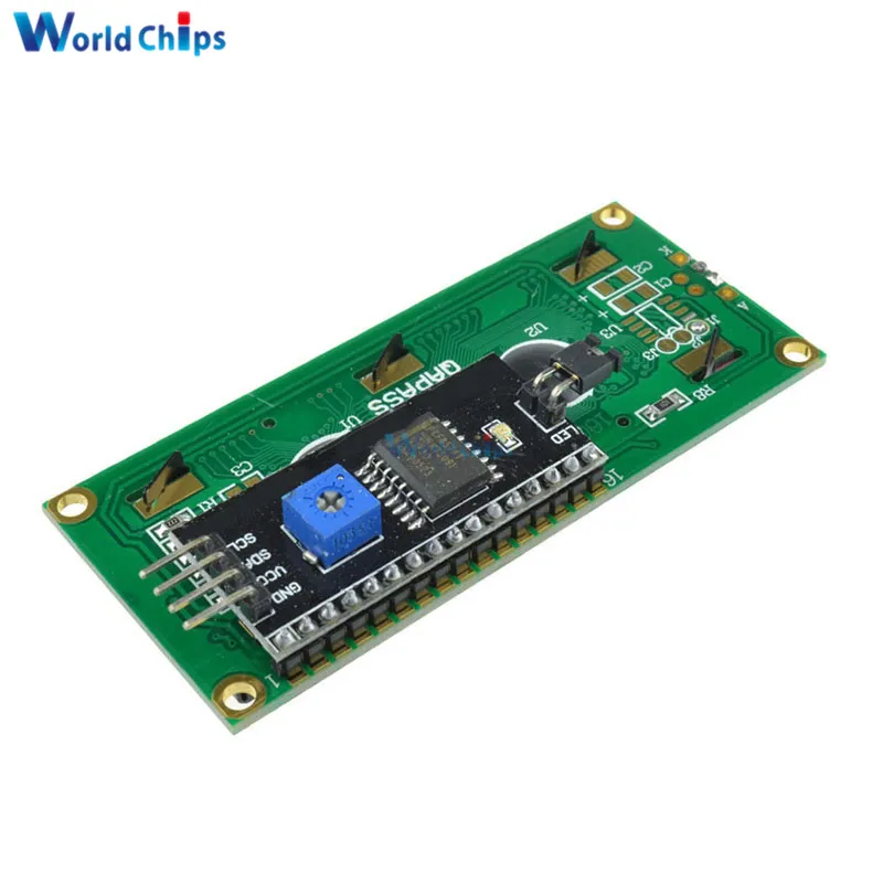 1 шт. IIC/I2C 1602 16X2 ЖК дисплей модуль LCD I2C синий/желтый 5 В для Arduino|Интегральные схемы| |