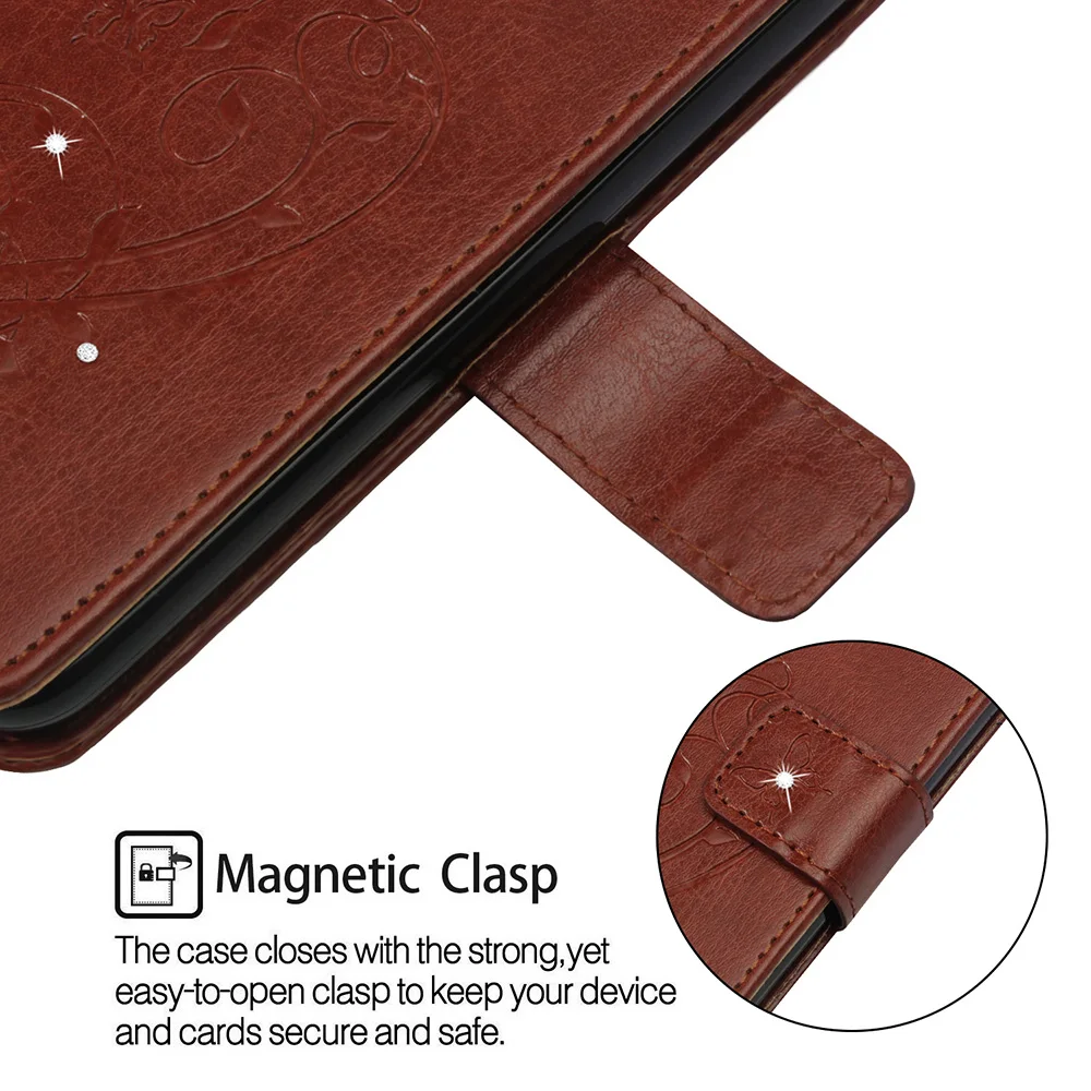 Чехол-книжка из искусственной кожи с подставкой и отделением для карт | Мобильные