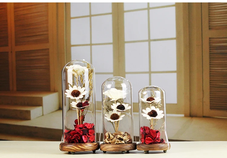 

Decoration flower artware glass dome