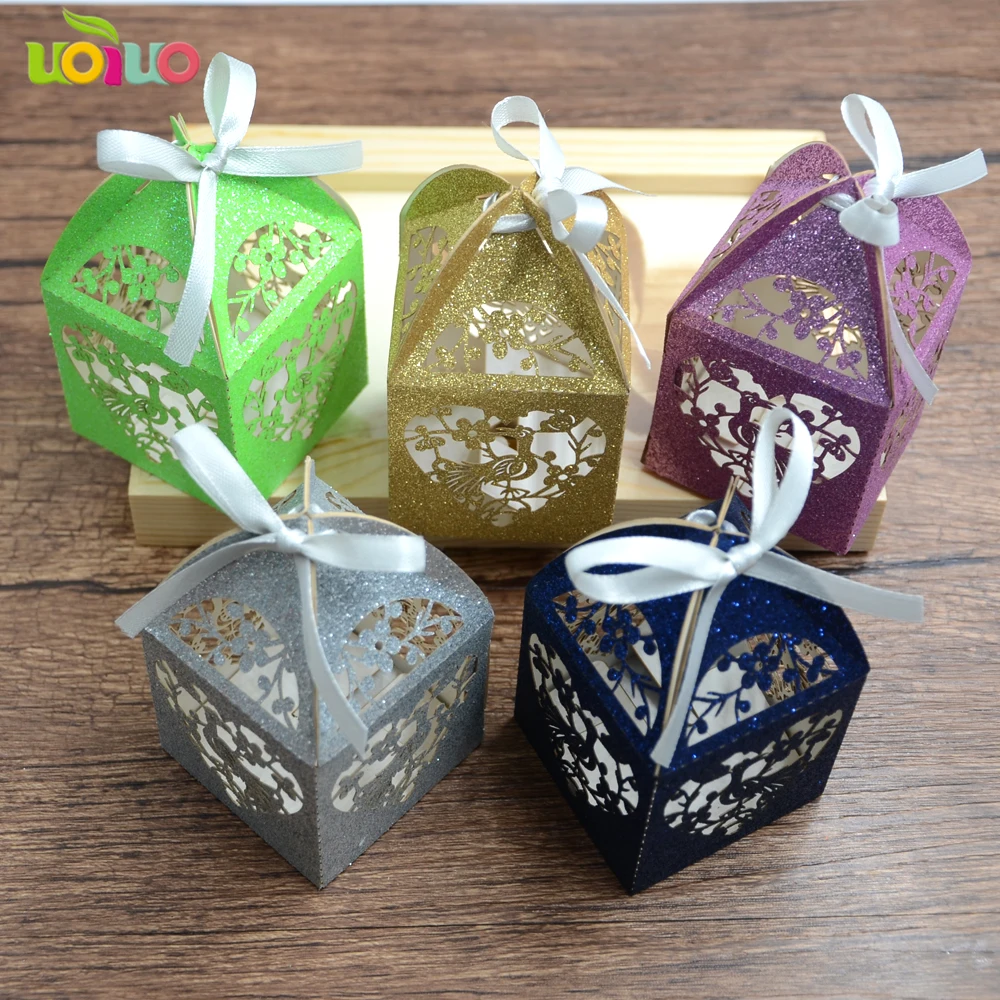 Es Wedding Party Candy Box With Ribbon