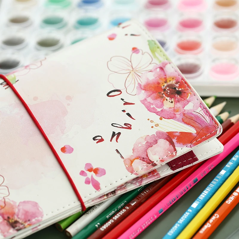 K & KBOOK 2018 Новый Kawaii цветочный ноутбук A6 дорожный блокнот дневник журнал кожаный