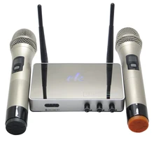 K5 Профессиональный UHF Беспроводной V4.0 микрофон семейный домашний автомобильный караоке система эхо пение микрофон коробка караоке плеер