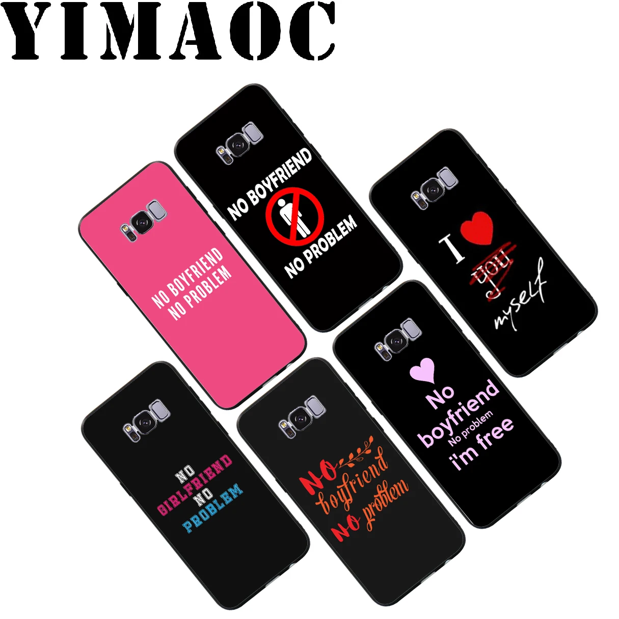 YIMAOC Boyfriend Girlfriend Couple Soft Case for Samsung Galaxy S10 S10e S9 S8 A6 Plus S7 S6 Edge A7 A5 A3 J6 Note 9 8 |