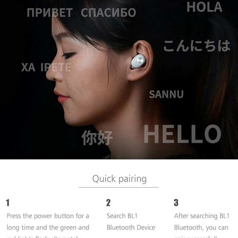 Bluetooth беспроводные вкладыши в ухо мини с зарядным ящиком для хранения вождения