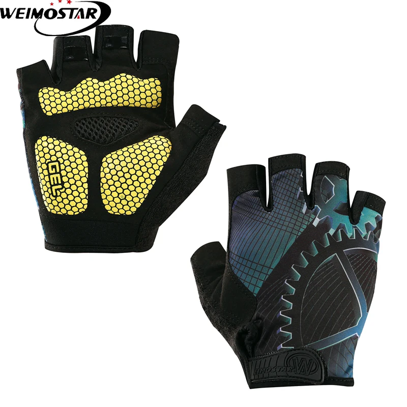 

Weimostar Outdoor Sports Mens Bike Gloves Half Finger MTB Bike Bicycle Gel Pad Gloves Shockproof Cycling Gloves guantes ciclismo