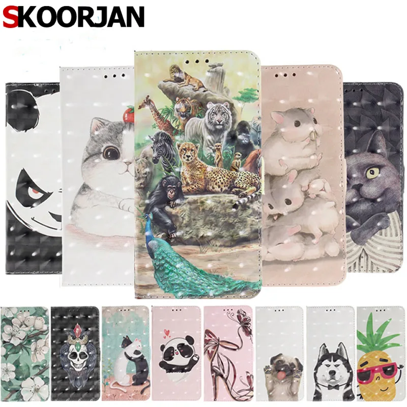 SKOORJAN телефон Etui для Coque huawei Y6 2018 чехол Роскошный из искусственной кожи бумажник