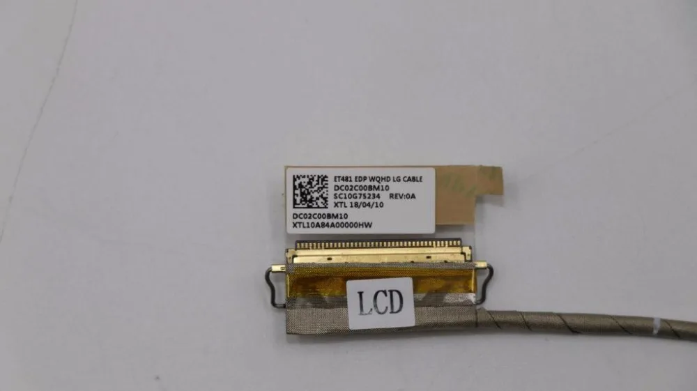 Новый оригинальный edp LCD WQHD кабель 4k для thinkpad T480S 01YN997 01YN996|Компьютерные кабели и