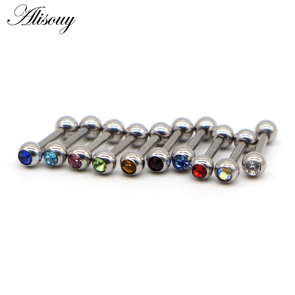 Alisouy 1 шт. новые серьги для пирсинга с фианитами хрящевой ткани женские ушей из