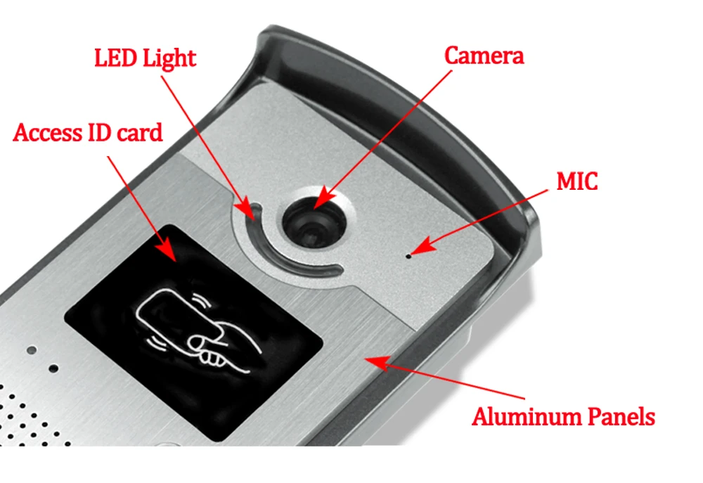 Проводной RFID 7 ''TFT цветной видеодомофон дверной звонок Система 2 монитор видео домофон домашний ИК COMS камера 700TVL 500 пользователей