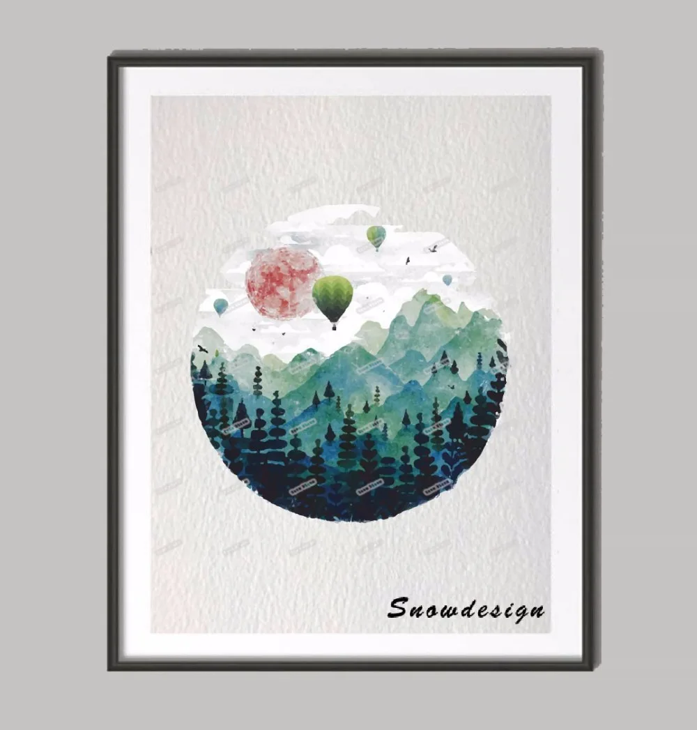 Low Poly Modern Geometric Mountain Canvas painting wall Art Poster Print Pictures living room Home Decor hanging sticker | Дом и сад