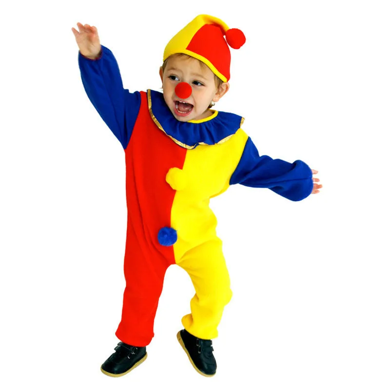 Милые детские клоуны косплей на Хэллоуин мягкий пушистый комбинезон комбинезоны