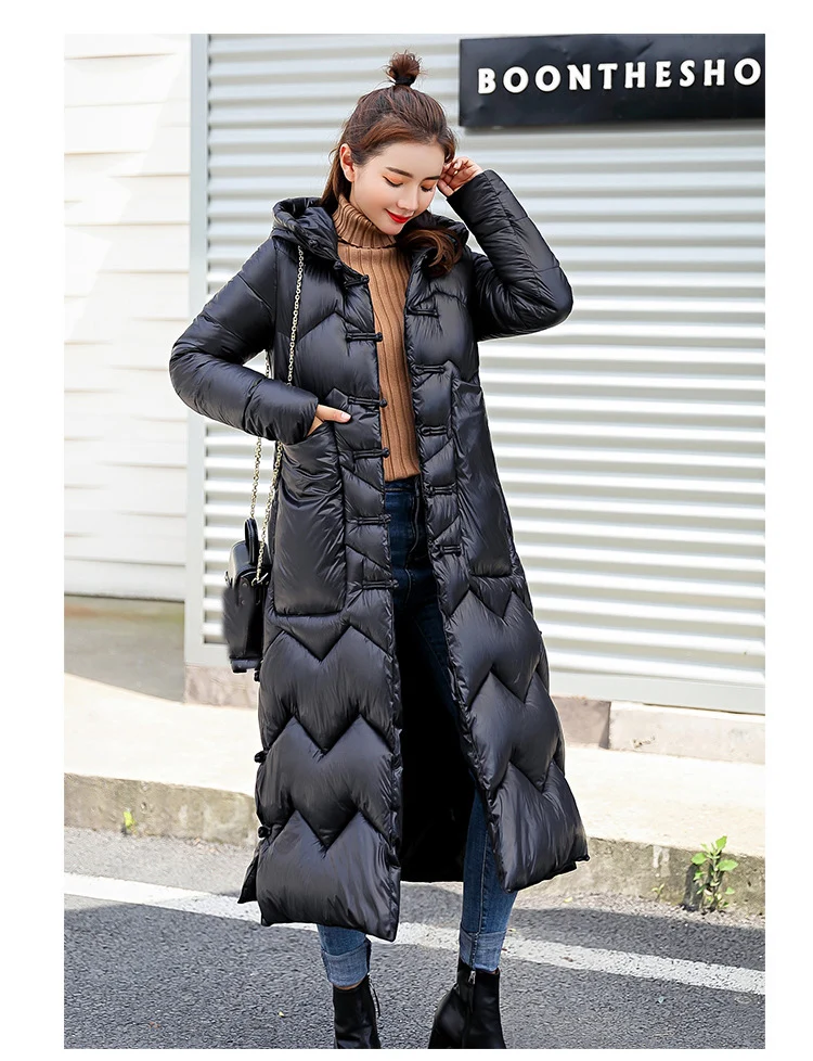 Горячая Распродажа 2019 распродажа длинная пуховая парка Женская Толстая прямые