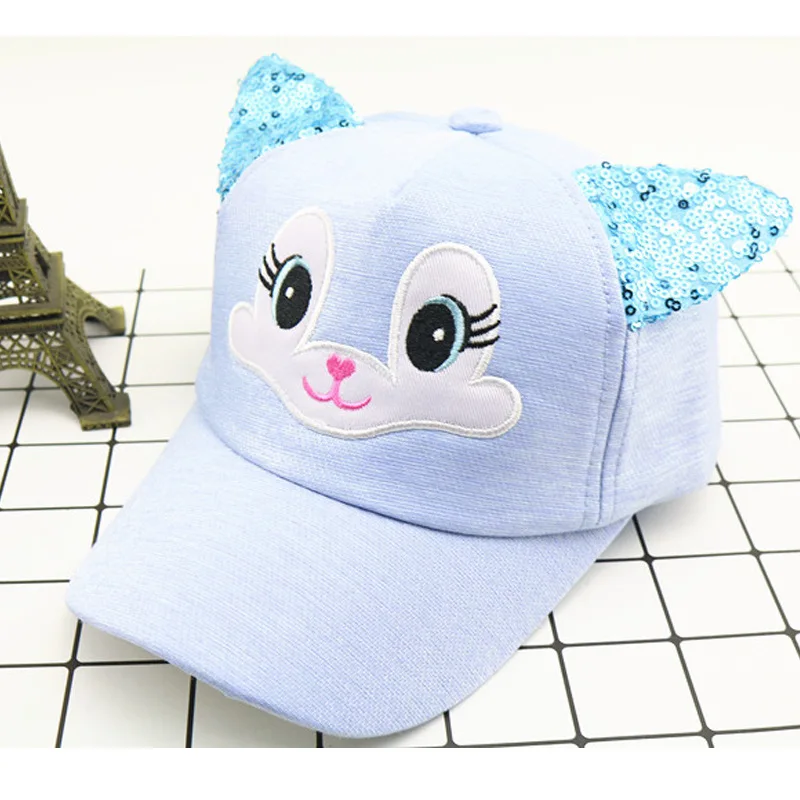 Черная симпатичная шляпа кошки для девочки унисекс ребенок Snapback повседневная