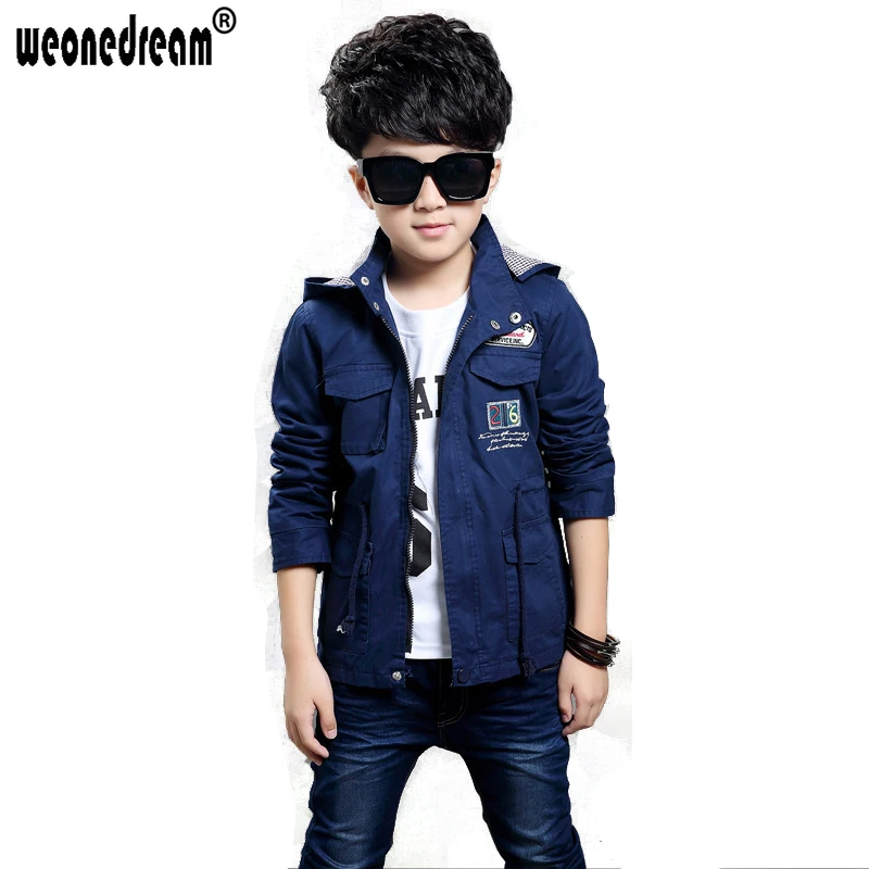 Плащ для мальчиков детская верхняя одежда с капюшоном и длинными рукавами