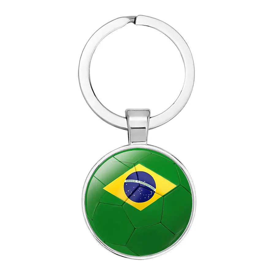 

24 Styles World Football Match National Flag Football Keychain Toy Soccer Club Fans Keyring Souvenir Gift 2018