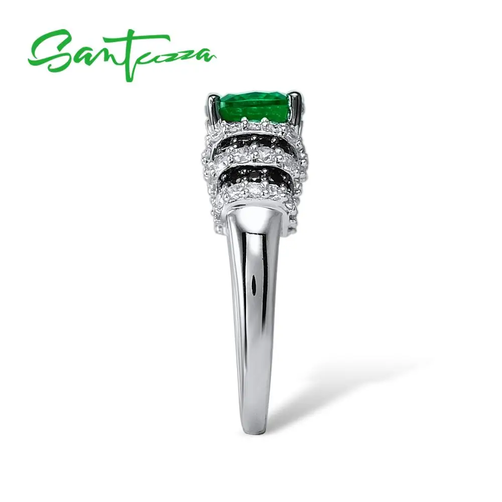 SANTUZZA, серебряное кольцо для женщин, 925 пробы, серебряное, модные, круглые кольца для женщин, кубического циркония, кольца, вечерние ювелирные изделия