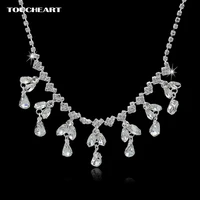toucheart imitation crystal statement necklace for women wedding christmas ethnic silver jewelry new year sne150851