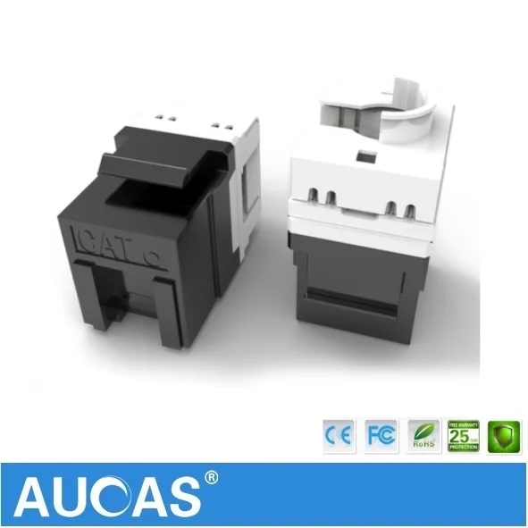 Фото AUCAS Противопылевой пружинный затвор 6 шт. 24 шт. CAT6 Keystone Jack Rj45 110 отверстие сети Ethernet Модульный расширитель Бесплатная доставка №3