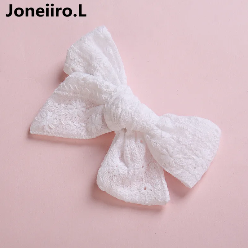3 hairclip 1 предмет, розничная, белое кружево ручной работы бант из нейлона и повязка на голову или заколки для волос в школу с выбитым принтом для девочек ткань лук заколки, аксессуары - Цвет: 3 hairclip