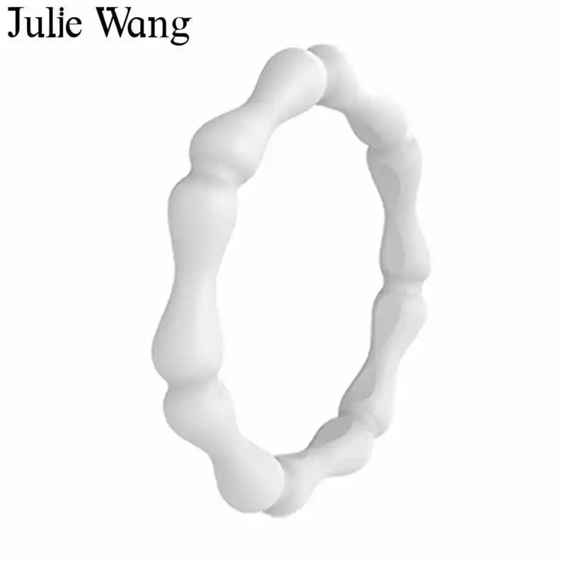 Julie Wang 10 шт. 3 мм женские силиконовые кольца наборы смешанных цветов Одежда на