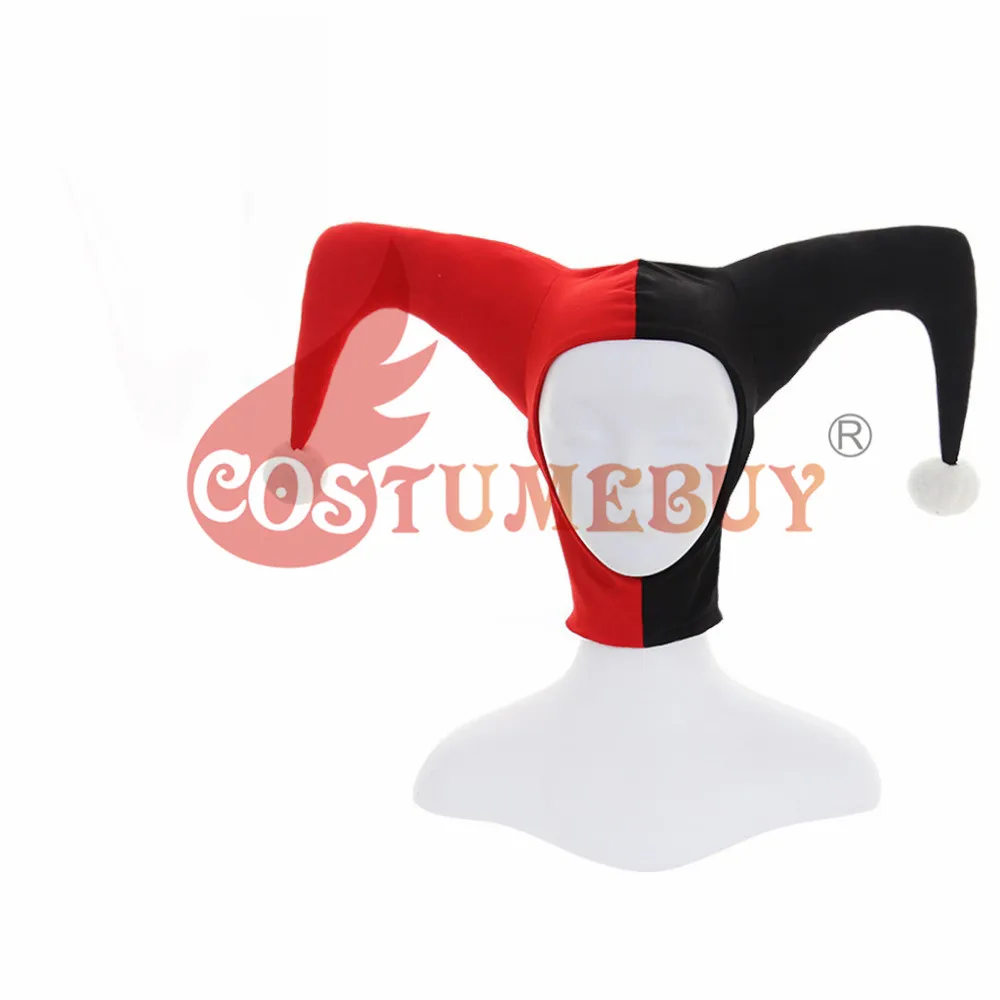 Costumebuy отряд самоубийц Джокер Куинн костюмы для косплея для женщин плохой девушки маска шляпа Хэллоуин реквизит головной убор
