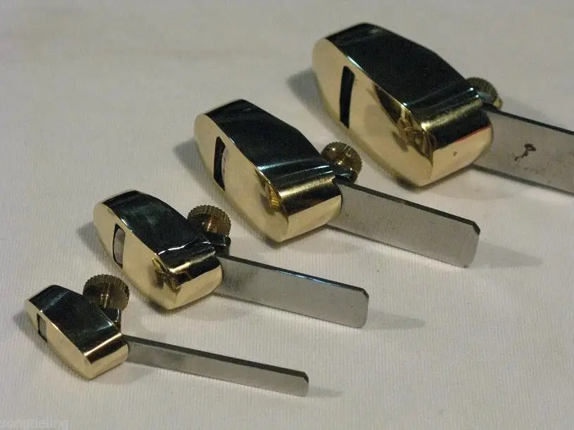 Hot sale 4 pcs various size Mini plane Copper Metal, violin woodworking tools