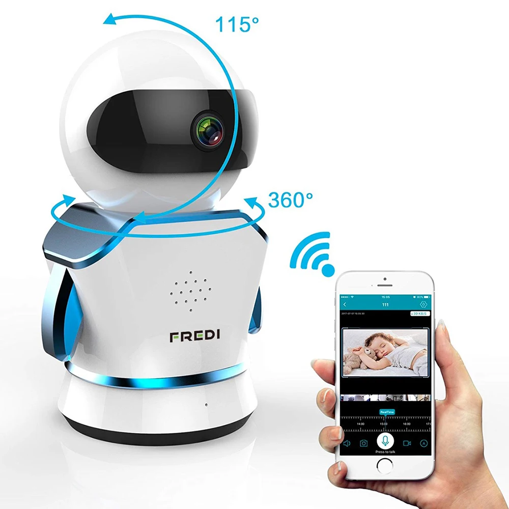 FREDI 1080P IP камера WiFi P2P ИК Ночное Видение детский монитор беспроводная домашняя