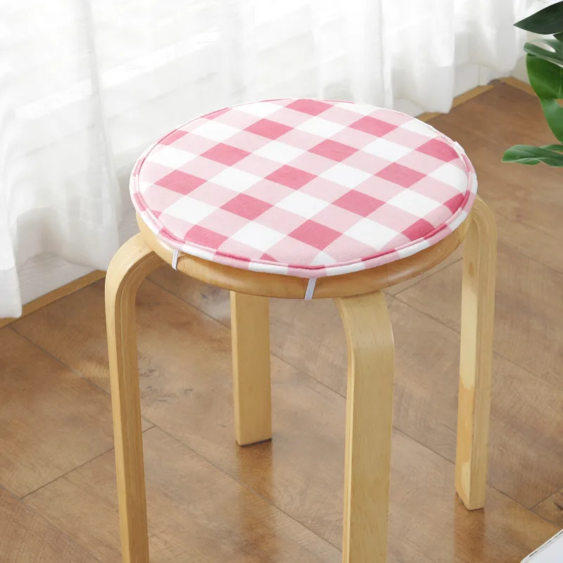 pink and white Современная простая круглая подушка для стула, утолщенные подушки для сидения, коврик для обеденного стула, 4 сезона, подушка для сидения, almofadas - Цвет: pink and white
