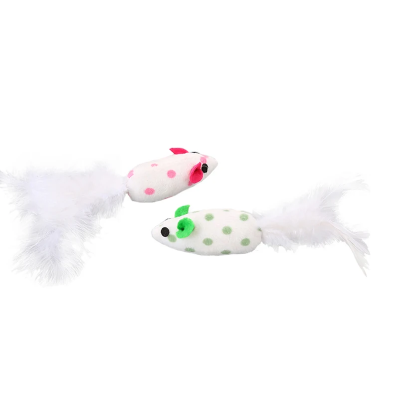 Цветная мышь перо для волос Когтеточка кошек прорезыватель эластичная