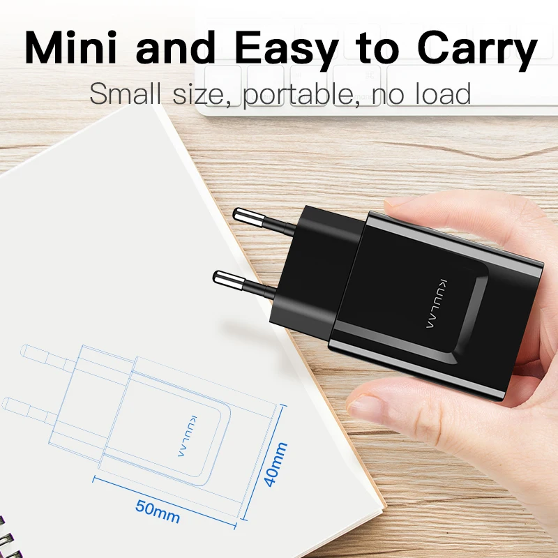KUULAA USB зарядное устройство Quick Charge 3 0 18 Вт Быстрая Зарядка адаптер EU US Plug мобильный
