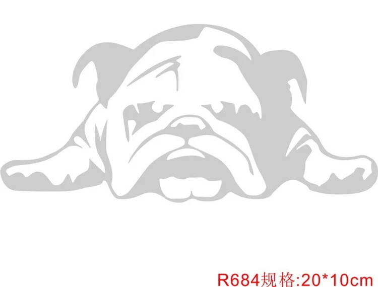 1 шт. автомобильная виниловая наклейка бульдог