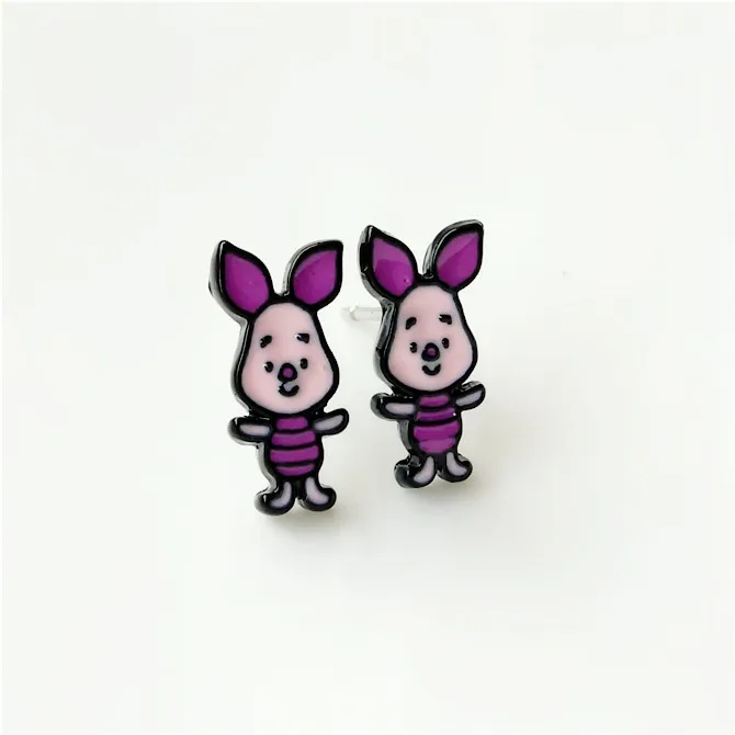 IVYYE Piglet eeyore Мода Аниме Сережка с героями мультфильмов милые серьги-гвоздики с животными для женщин девочек Дети Ювелирные изделия Рождество подарок