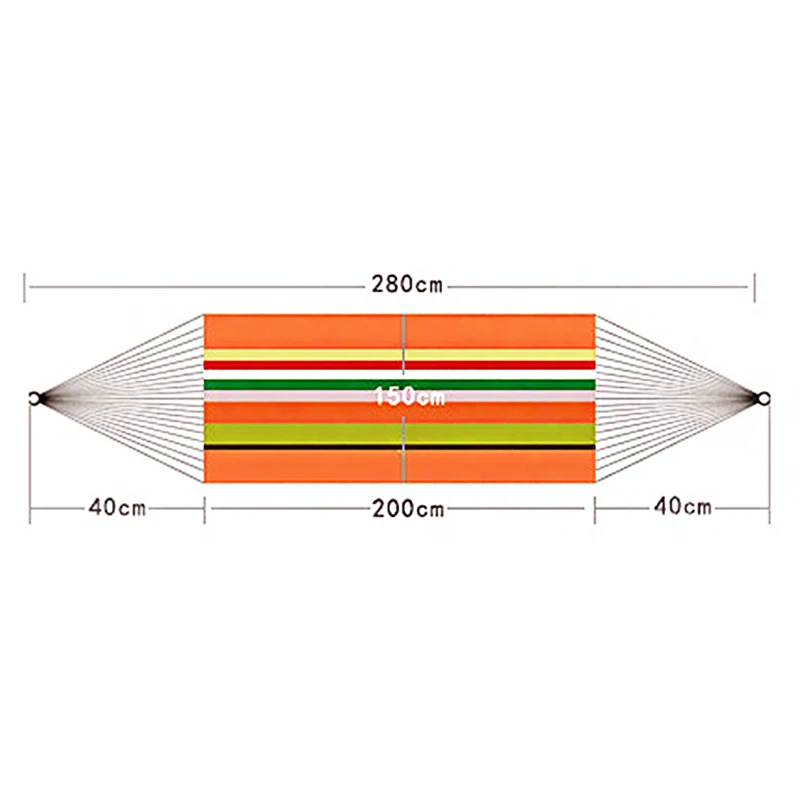 Высокопрочный портативный гамак 200*150 см альпинизма Пешие прогулки тканая