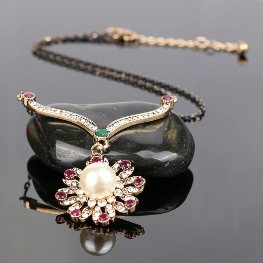 Kinel Роскошные Винтажные Ювелирные изделия жемчужное ожерелье для женщин