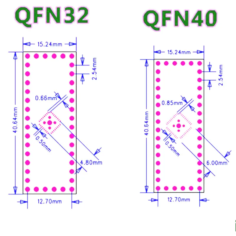 10 шт. плата QFN32 QFN40 к DIP32 DIP40 0 5 мм | Обустройство дома