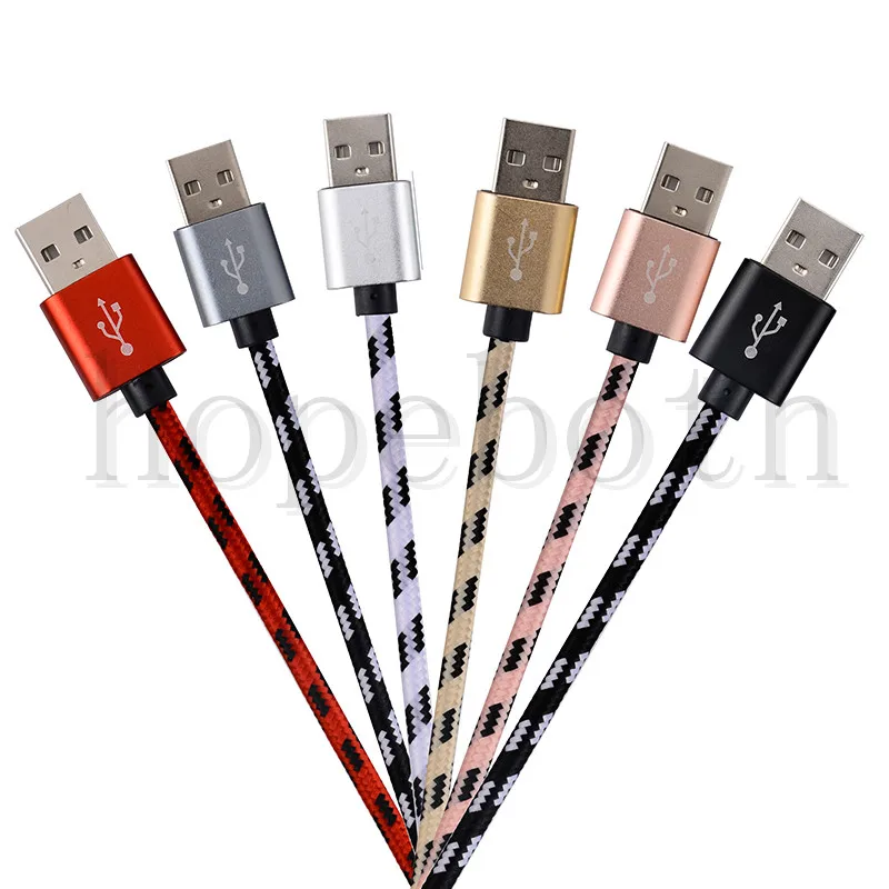 Белый USB кабель для iPhone 7 Plus нейлоновый сетчатый iPad мини 8 5s 6s кабели цвета розового