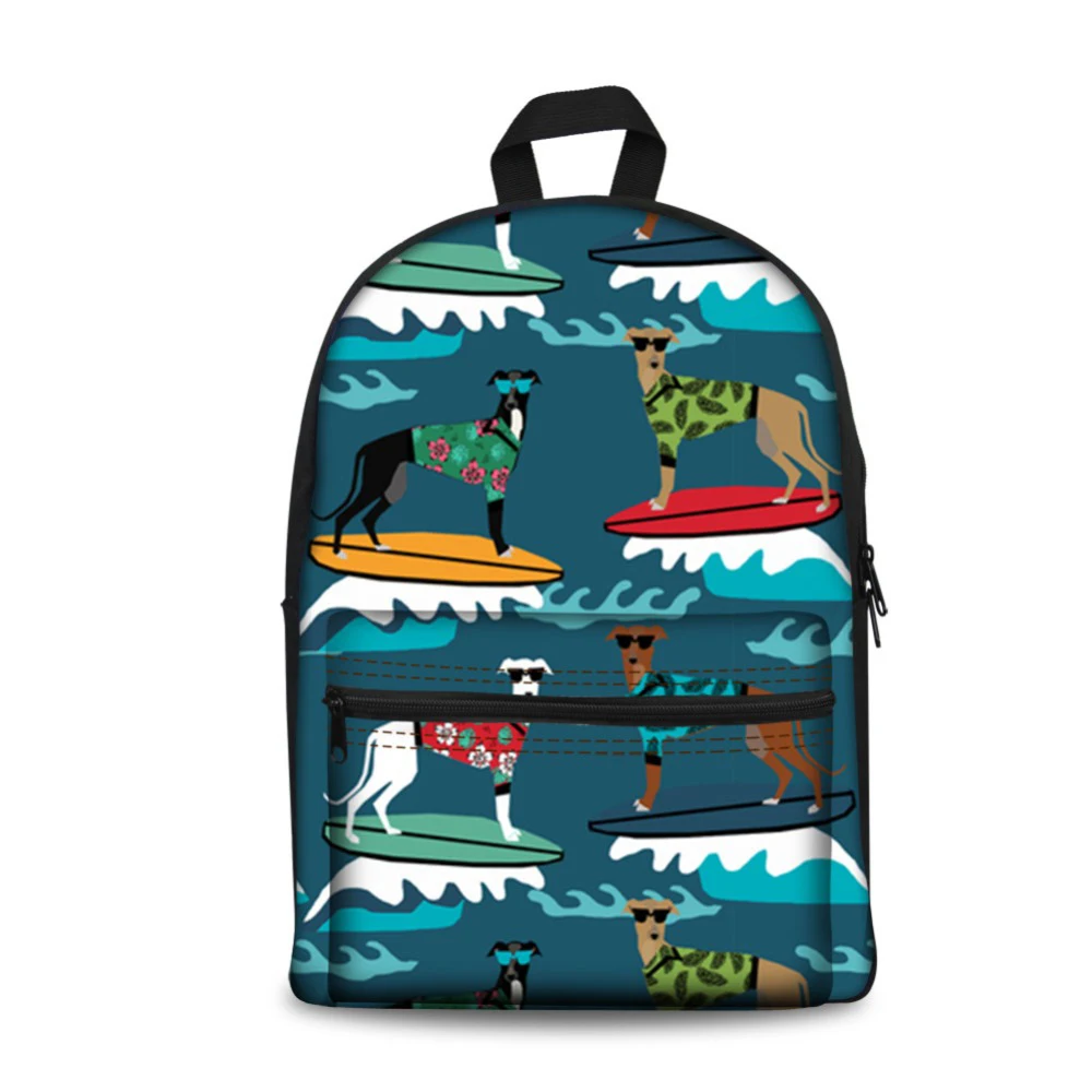 

Customized Greyhound Print Kawaii Backpack Women Custom Fashionable Student School Luxury Bags Men Travel Large Mochila Hombre