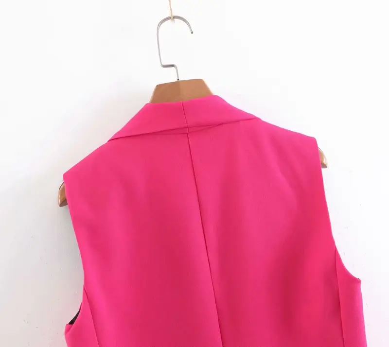 Женская модная элегантная офисная Дамская карманная куртка без рукавов жилеты