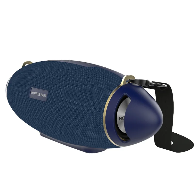 HOPESTAR H20+ наружный сабвуфер 6000 мАч 31 Вт большой мощности bluetooth динамик водонепроницаемый Саундбар с микрофоном FM радио - Цвет: Синий