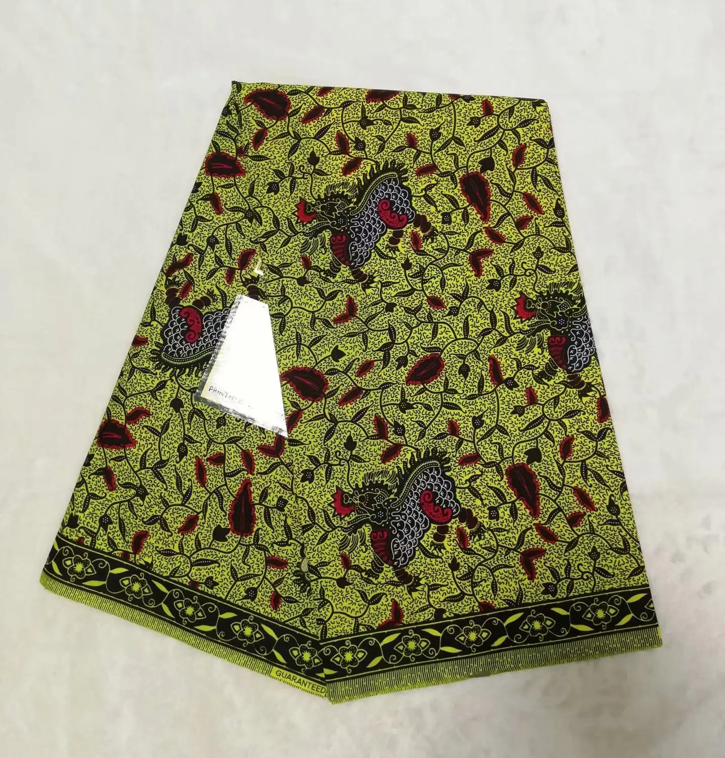 6 Yards/lot New fashion green african wax fabric nice printed pattern batik for clothes WH4 | Дом и сад