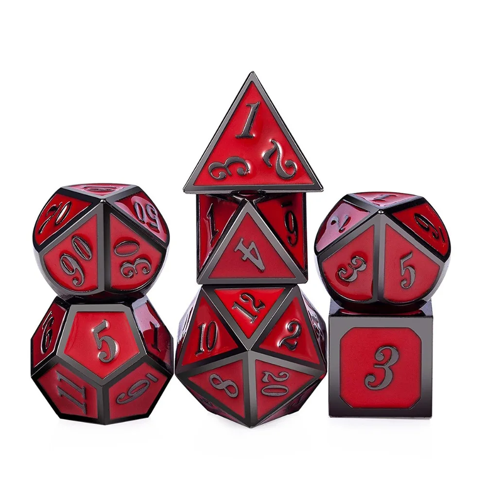 DnD металлические кости RPG MTG кубики курсивом шрифт кости включают кости мешочек разные цвета D4 D6 D8 D10 D12 D20