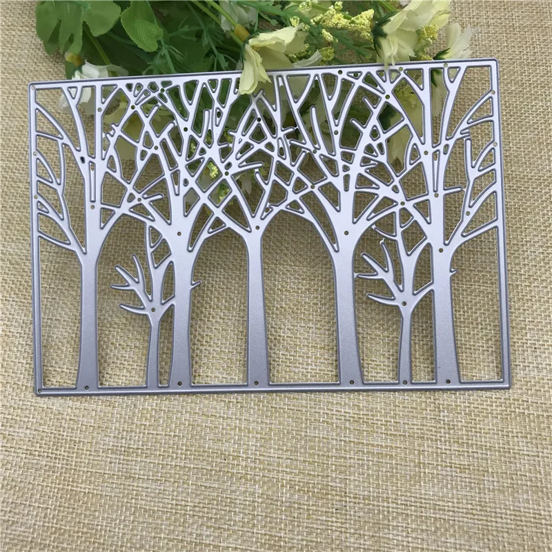 Металлические трафареты для изготовления открыток с изображением дерева | Дом и