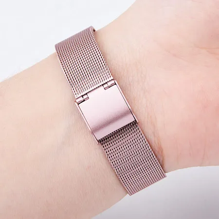 Rose Pink Металлический ремешок с пряжкой Для huawei Band 3 Pro, Миланская петля, сменный ремешок из нержавеющей стали, ремешок для huawei 3, аксессуары для ремешка - Цвет: Rose Pink