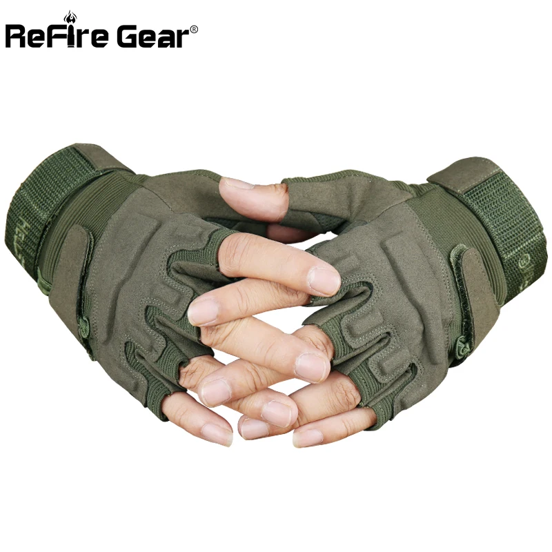 Refire gear SWAT армейские перчатки на пол пальца для мужчин военный солдат США боевые тактические перчатки противоскользящие бои стрельба перчатки без пальцев