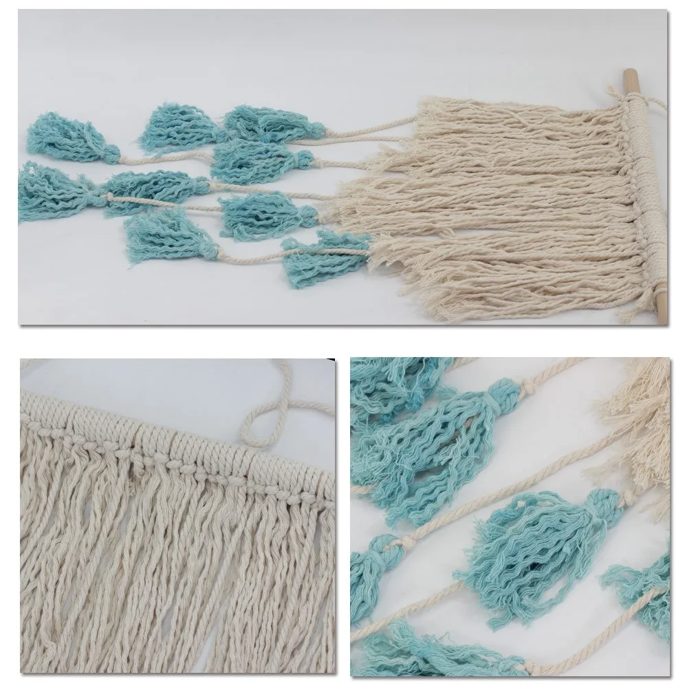 Чешские кисточкой гобелен ручной работы трикотажные хлопковые Мандала стене Home