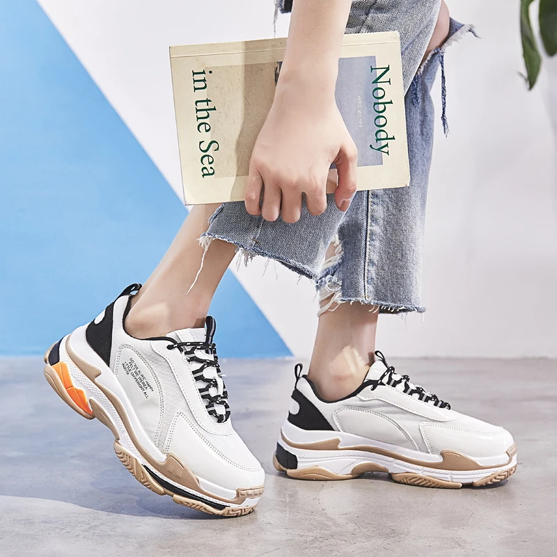 Дышащий толстой подошве спортивной обуви для Для женщин 2018 Новый Увеличение