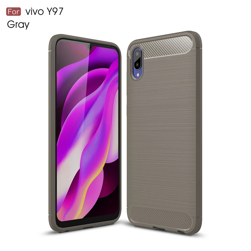 Чехол Vivo Y97 резиновый силиконовый защитный чехол противоударный мягкий для